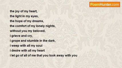 Ralph Acosta - Poem of one grieving…