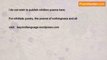 Pablo Saborio - Nihilistic Poetry Poems Nothingness Nonsense