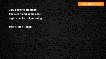 Juan Olivarez - Morning (Haiku)