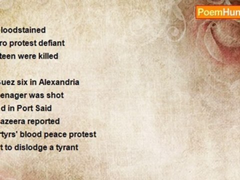 Terence George Craddock (Spectral Images and Images Of Light) - Egyptian Martyrs' Blood Peace Protest Spilt