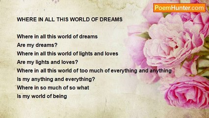 Shalom Freedman - Where In All This World Of Dreams