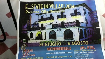 "E..state in Villa", il sindaco di Riccione: portiamo la cultura tra la gente