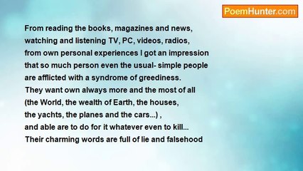 Maria Shipka - Syndrome of greediness