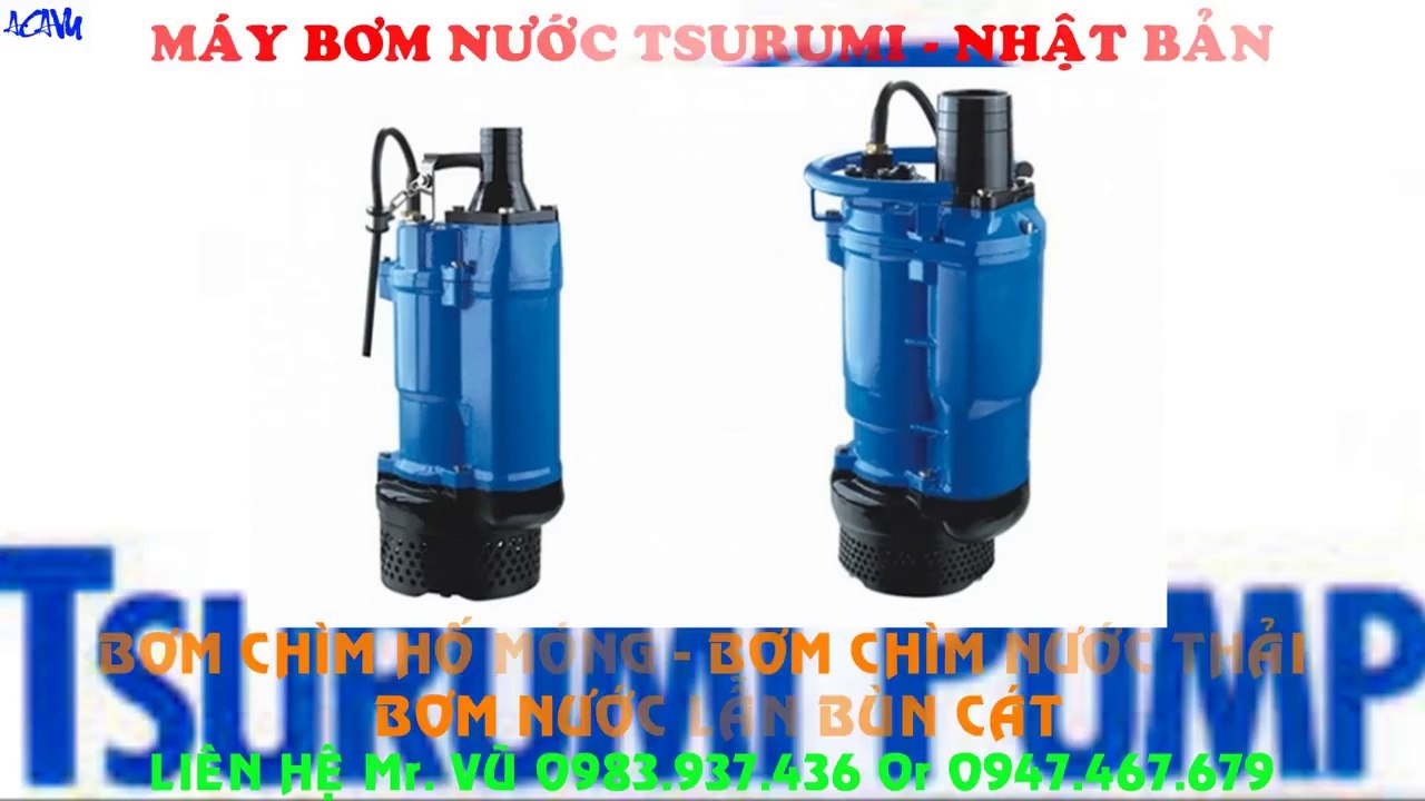 Bán bơm chìm nước thải, bơm nước bùn cát Tsurumi KRS2-80///4kw///5.5hp