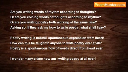 Ramesh T A - A Revolution Poetry Is....!