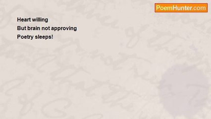 Ramesh T A - Poetry Sleeps!