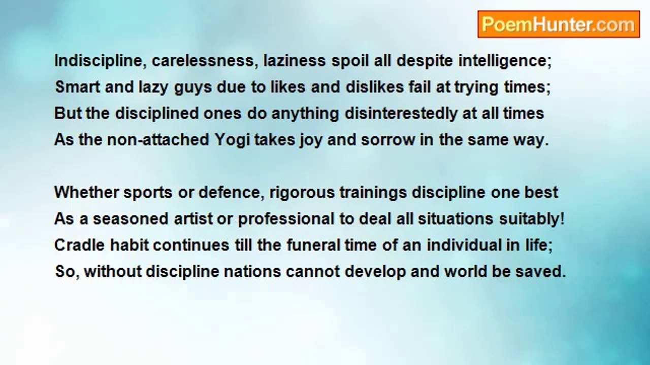 Ramesh T A - A QUALITY DISCIPLINE IS!