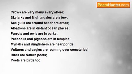Ramesh T A - A BIRD OR POET?