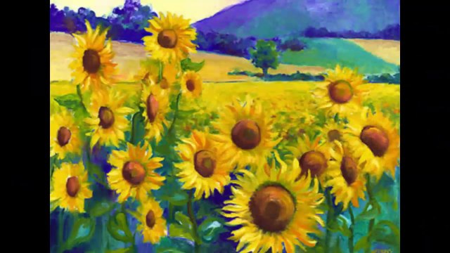 Sunflowers ... (painting) ... (music Giovanni Marradi)... ...