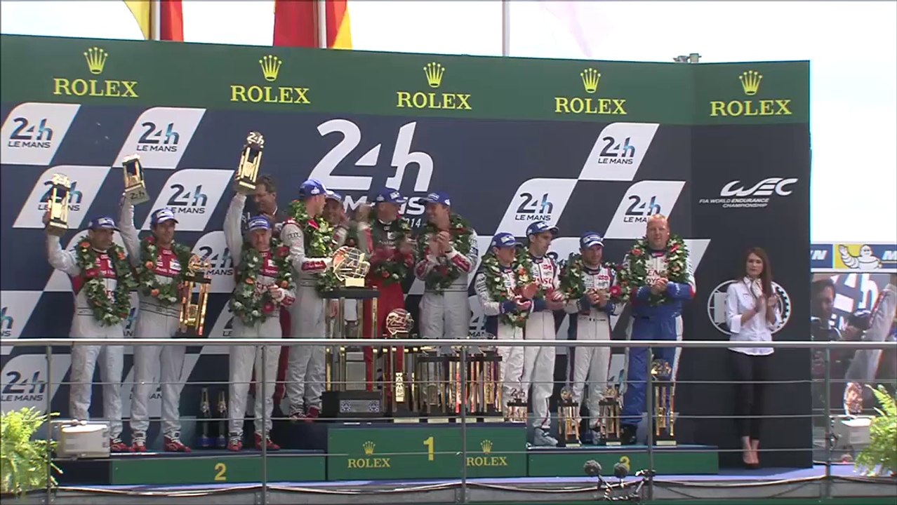24 Heures du Mans 2014 : Remise des trophées à Audi après sa victoire