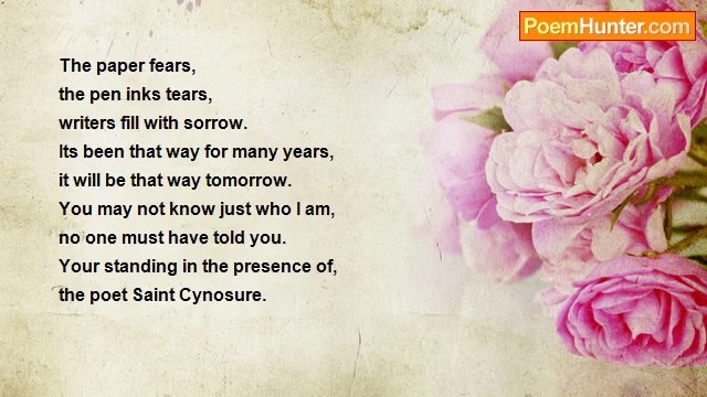 saint cynosure ( Ken Bennight ) - Pugilist Poet