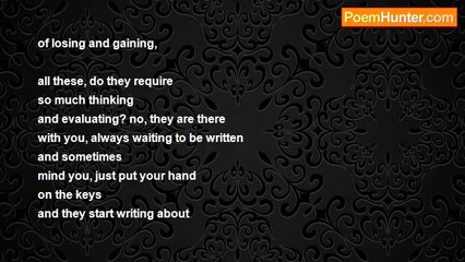 Antonio Liao - you don't have to think to write a nice poem