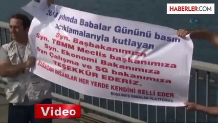 Boğaziçi Köprüsü'nde 'Babalar Günü' Eylemi