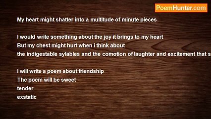 Jessica Nobubele Frame - I could write about friendship... but don't count on it