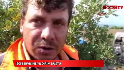 Çanakkale'de içi servisine yıldırım düştü
