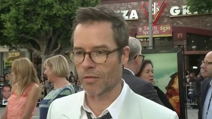 12.06.2014 The Rover LA premiere Robert Pattinson and Guy Pearce Interview with Associated Press Red Carpet