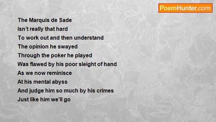 chris dawson - Marquis de Sade