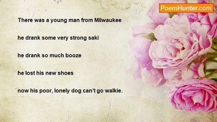 Mimie Durand - Too Much Saki (limerick)