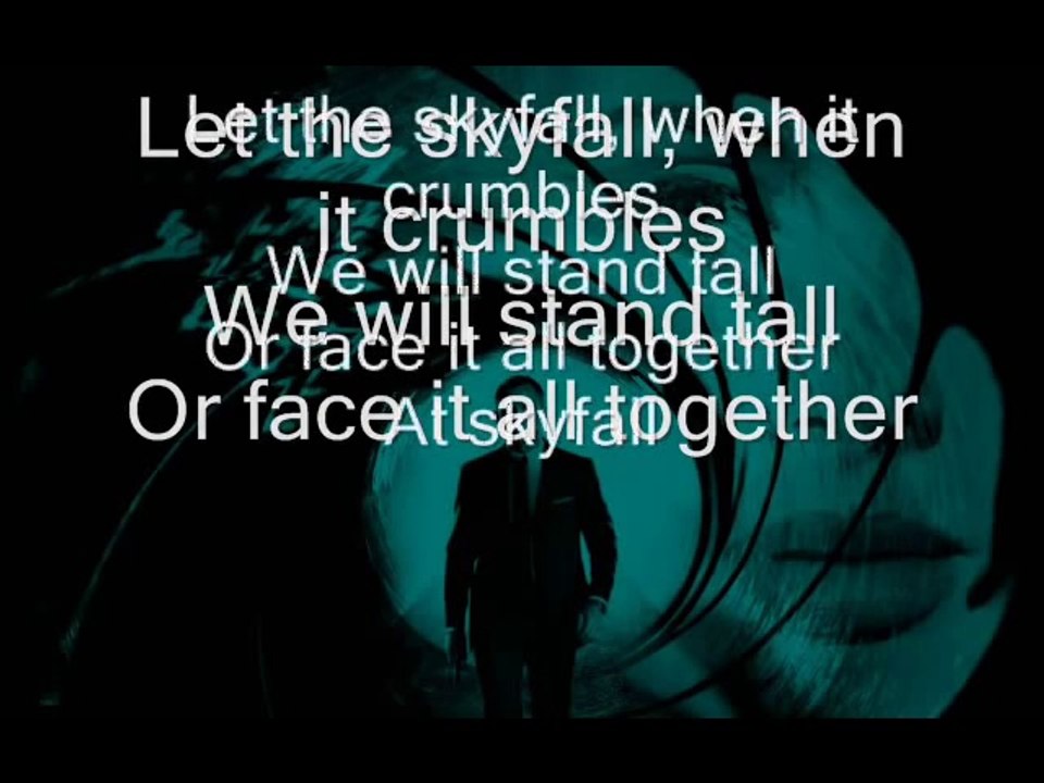 Adele - Skyfall Lyrics on screen