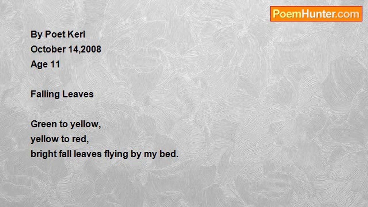 The Poet Keri - Falling Leaves