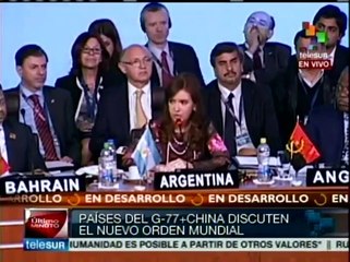 Nuevo orden mundial sólo con nuevas reglas para todos: pdta. Fernández