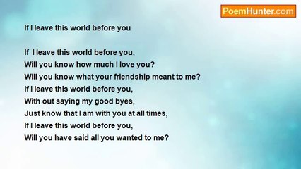 Nicole Edwards - If I Leave This World Before You