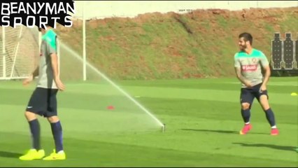 World Cup 2014 - Eduardo Tries To Soak Bruno Alves During Portugal Training