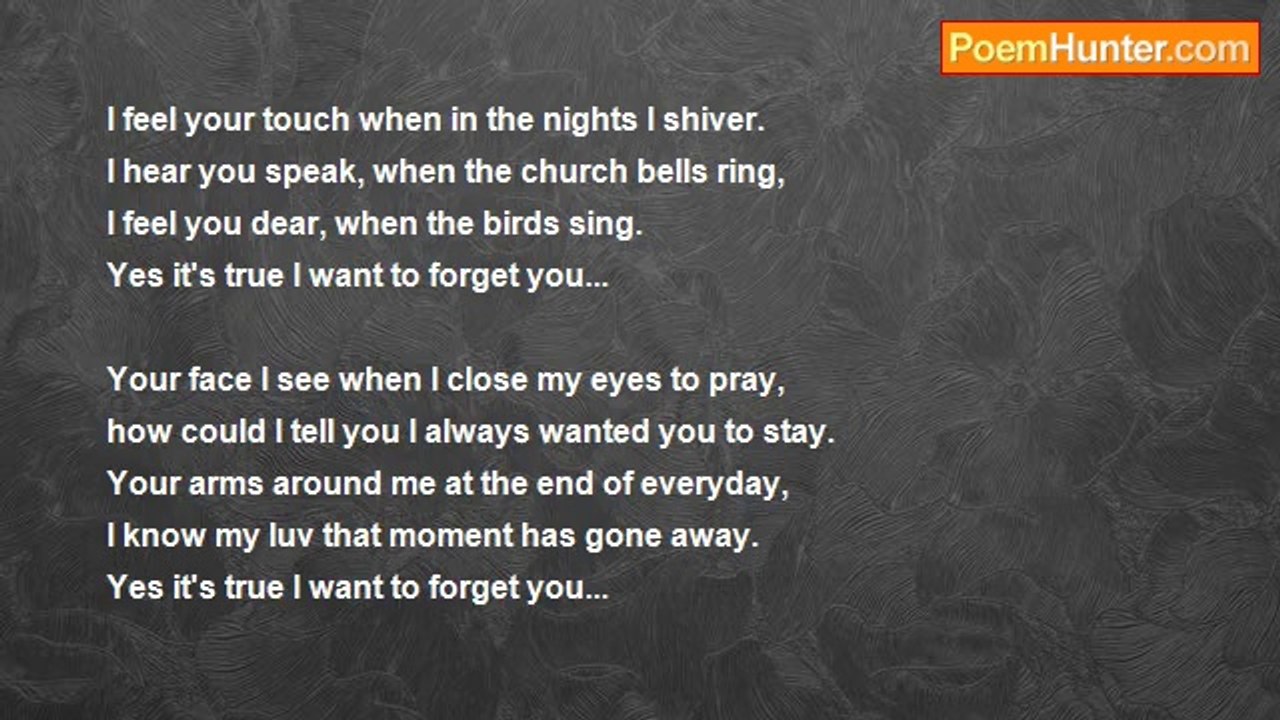 Anubhav Sharma - Yes It's True I want to Forget You