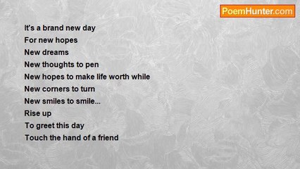 A Poet Who Loves To Sing ....AlvesHolmes - Dedicated to  Writer of zPoo 'A Brand New Day'