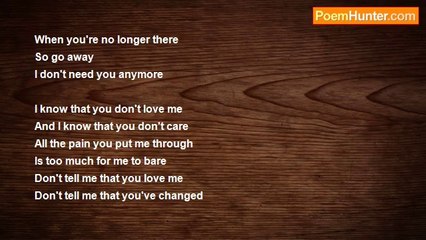 Elizabeth Burnworth - Don't tell me that you love me(song version)