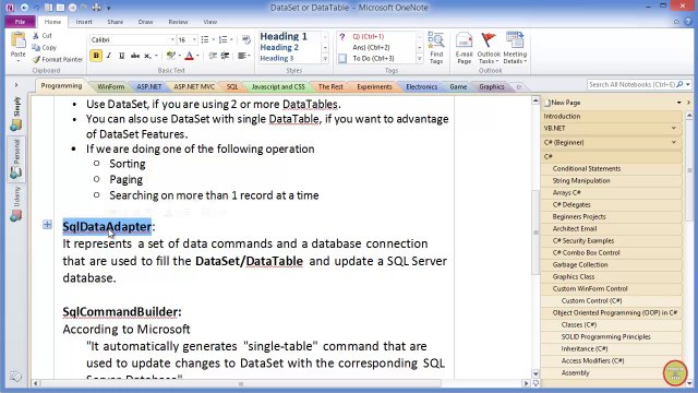 P6-DataSets and DataTable In Urdu - SQLDataAdapter Example