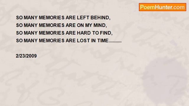 JOSE MURGUIA - SO MANY MEMORIES........