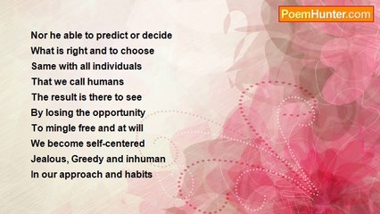 Sasivellat Menon - Self-Centered Are We?