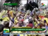 Colombianos viven con intensidad su triunfo futbolístico contra Grecia