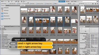 Photoshop CS5 Essential Training-17-Organizing groups of images into stacks