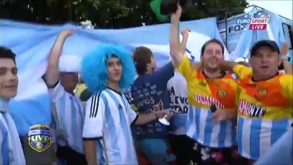 Arjantin taraftarı maç öncesi oldukça coşkulu