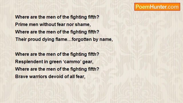 Alf Hutchison - where are the men of the fighting fifth?