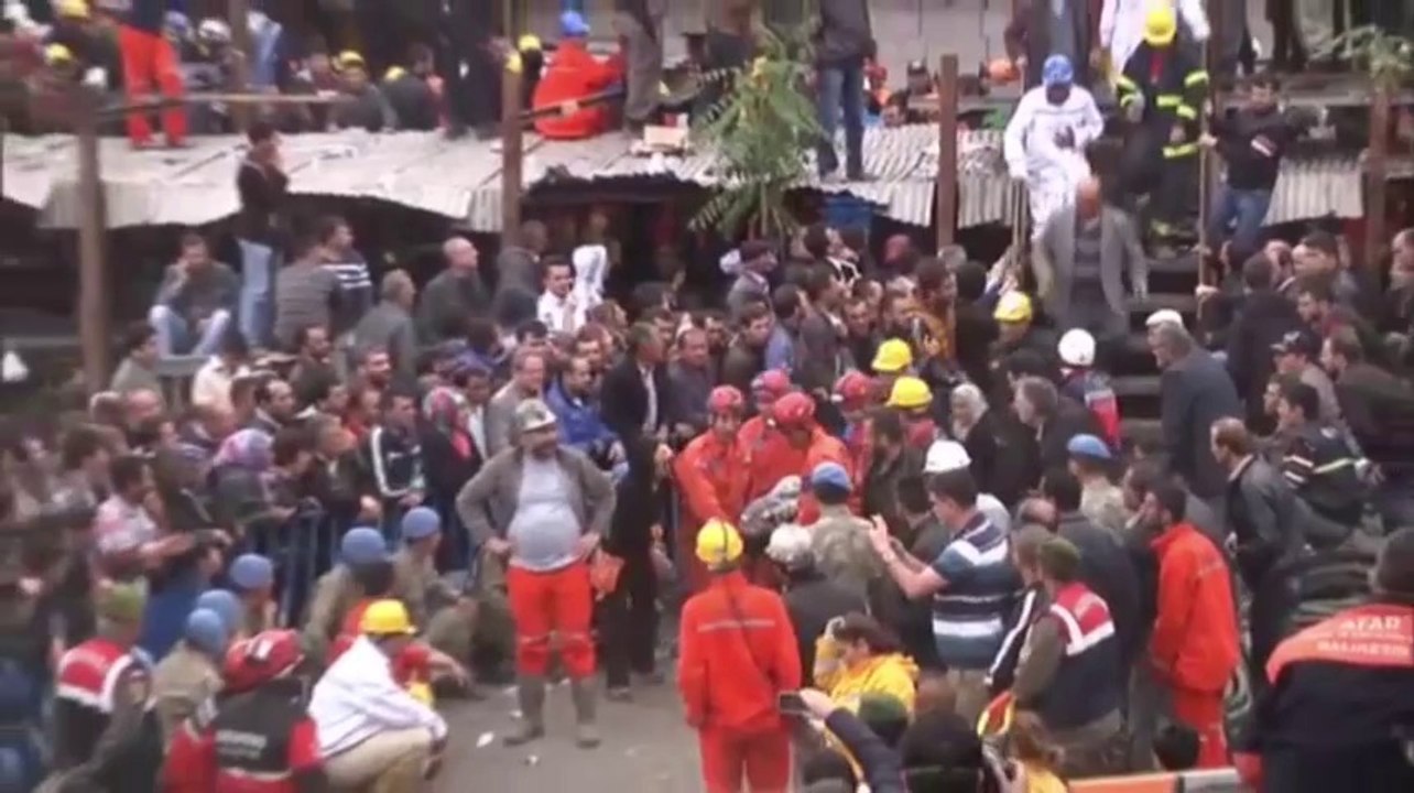Rescuers work to save trapped miners in Turkey