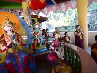 Malaysian devotees in 'Sunning Buddha ritual'