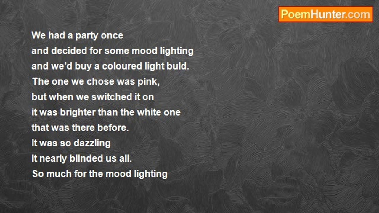 David Harris - Mood Lighting (Fun Poem 98)