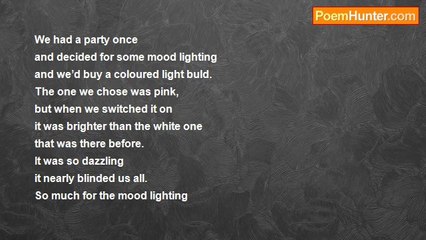 David Harris - Mood Lighting (Fun Poem 98)