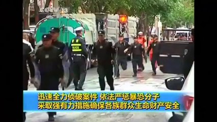Chinese says 5 suicide bombers carried out Xinjiang attack