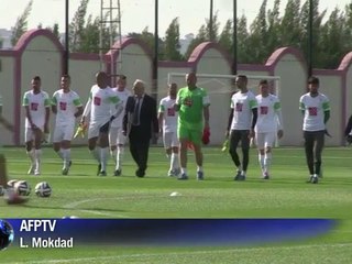 Algeria football team trains ahead of world cup