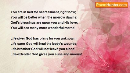 Dr John Celes - Sonnet: ‘Get well soon! ’ Brother-in-law