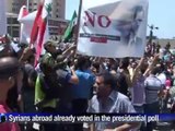 Syrians in Lebanon protest against upcoming elections
