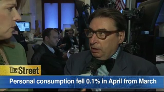 A drop in April consumer spending weighs on stocks