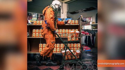 Photographer wears authentic Russian space suit For 'Everyday Astronaut' photo series