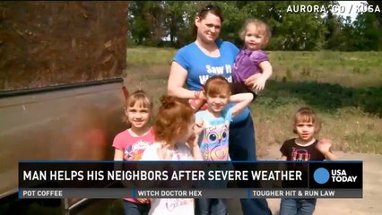 Man rips open trailer with bare hands to save neighbor