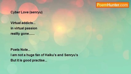 Tracey TEE - Cyber Love (senryu)