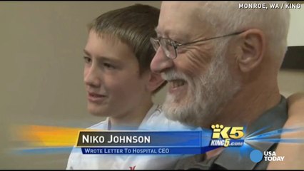 Boy writes heartfelt letter to docs who saved grandpa